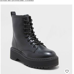 Black combat boots